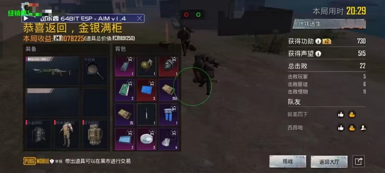 和平精英辅助【ACE闪电容器直装】人物透视 射线方框 锁死自瞄 子弹追踪 物资显示 雷达预警 人物绘制 手持武器